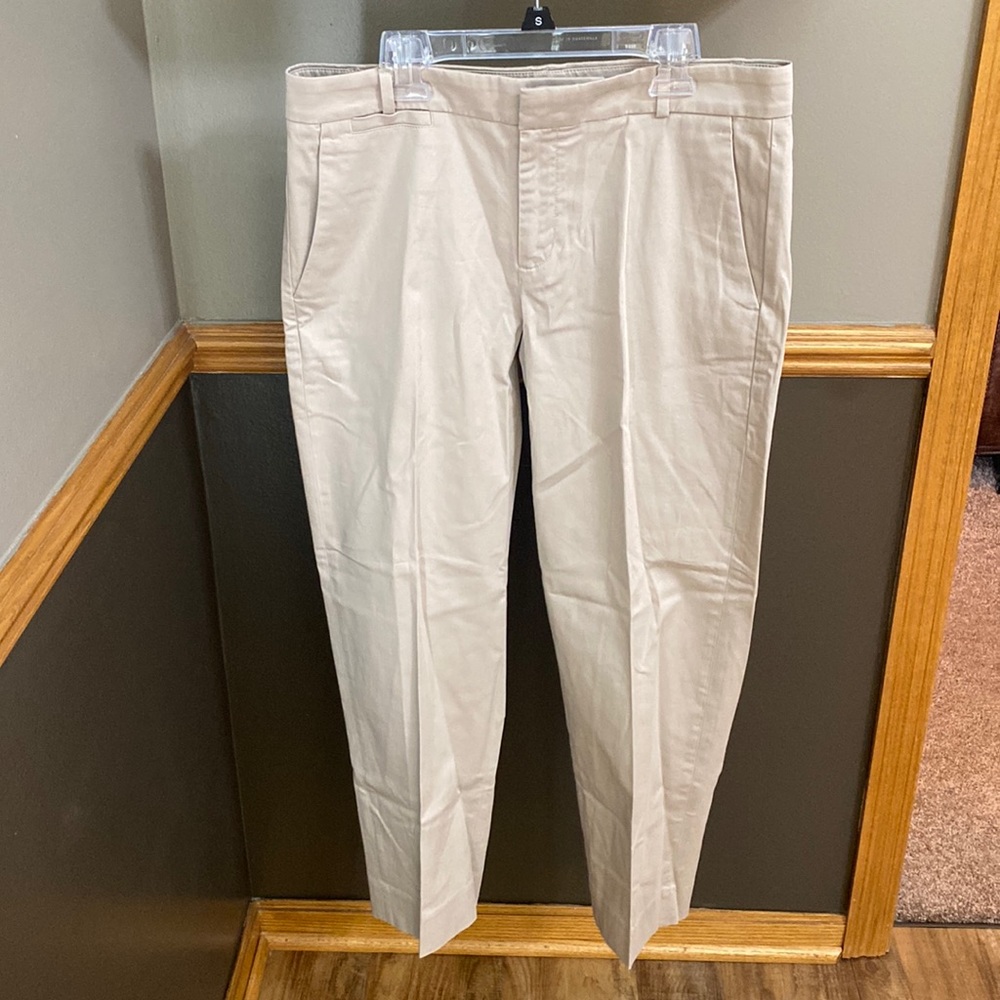 Banana Republic tan sateen boy crop Avalon pants size 6